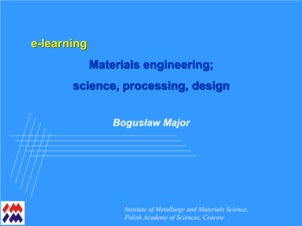 Materials Engineering; Science, Processing, Design