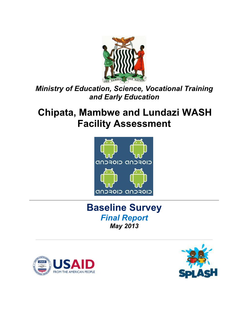 Chipata, Mambwe and Lundazi WASH Facility Assessment Baseline Survey