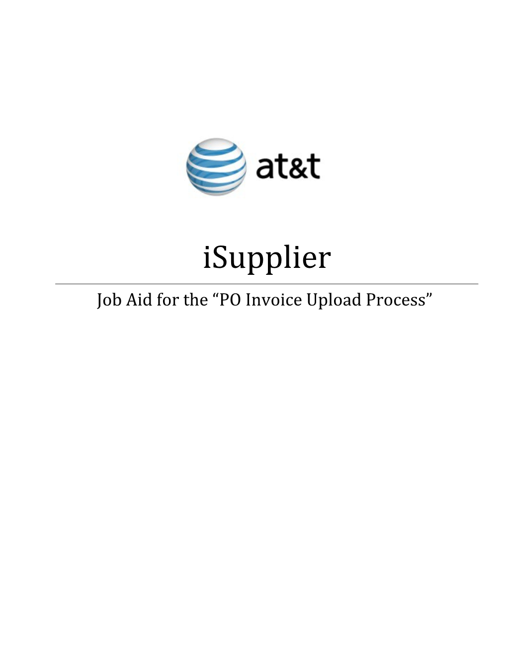 Job Aid for the PO Invoice Upload Process