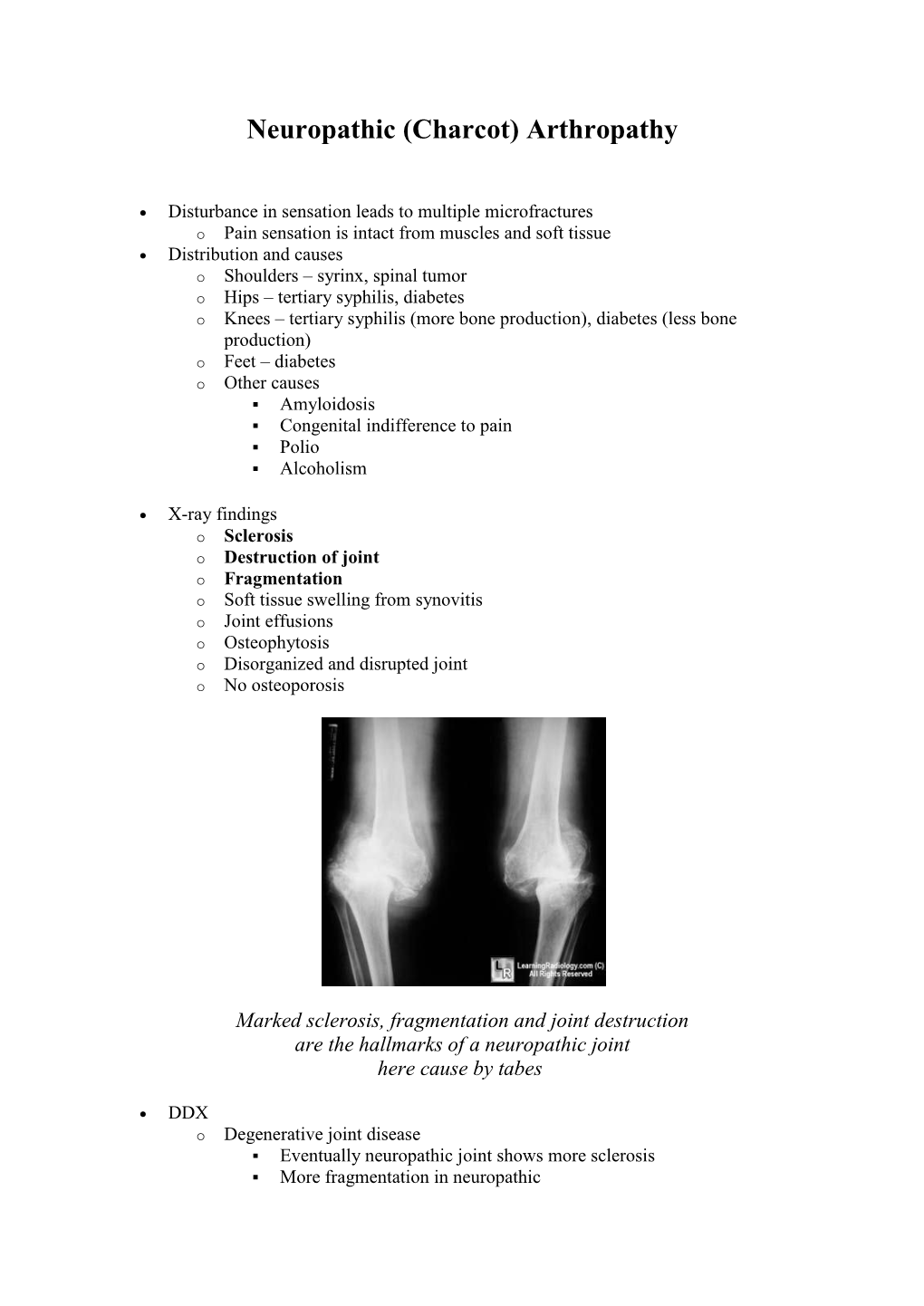 Neuropathic (Charcot) Arthropathy