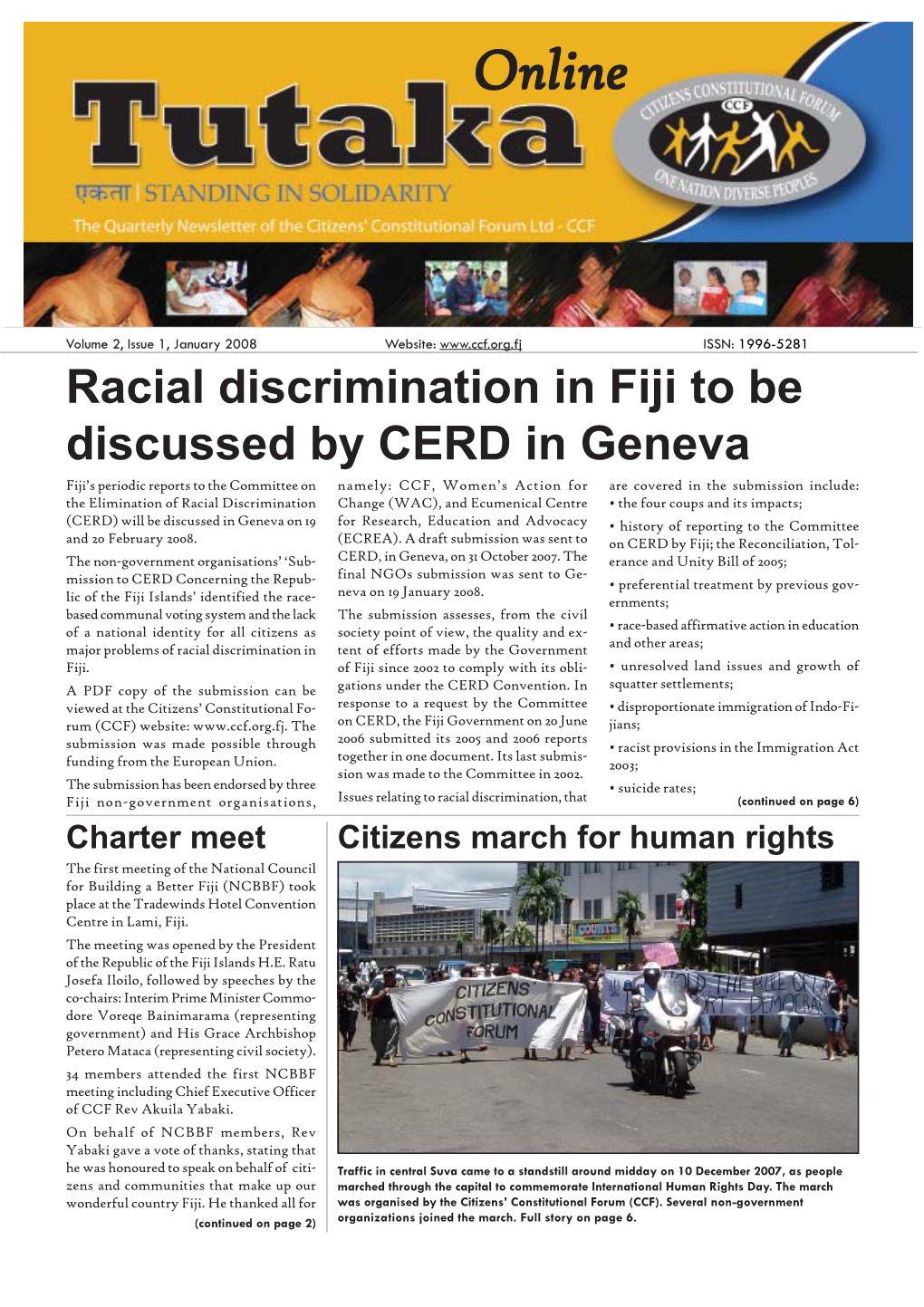Tutaka Online Issue 1 Jan 2008.Pmd