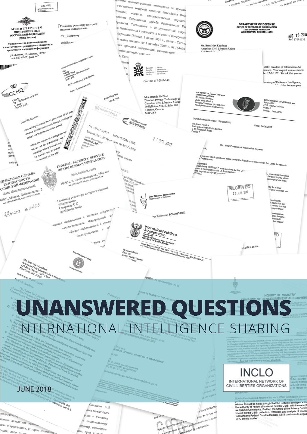 Unanswered Questions – International Intelligence Sharing