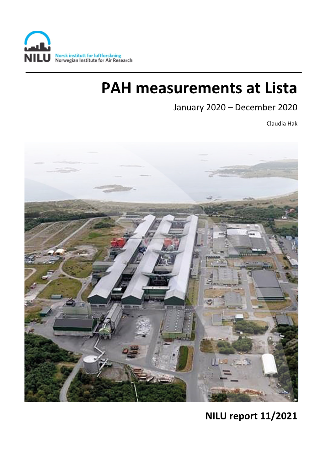 PAH Measurements at Lista January 2020 – December 2020