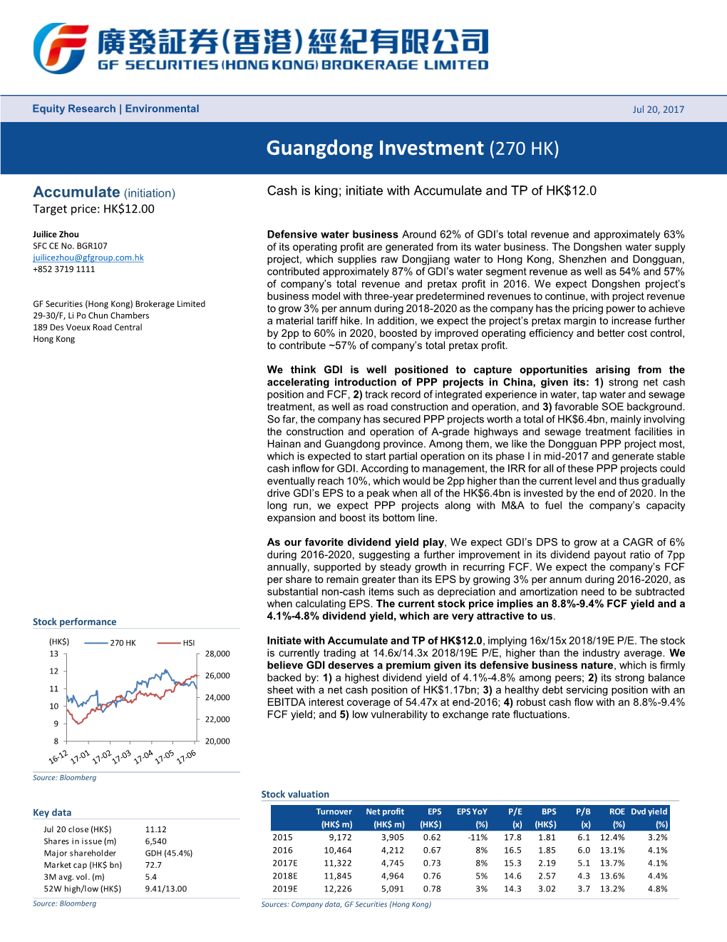 Guangdong Investment (270 HK)