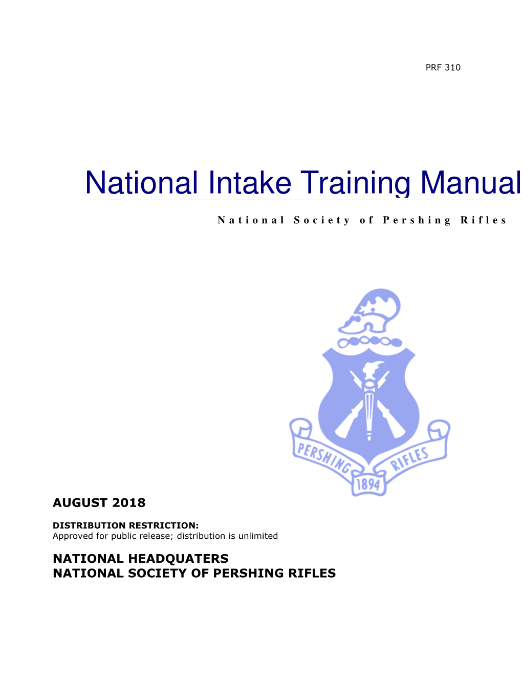 National Intake Training Manual