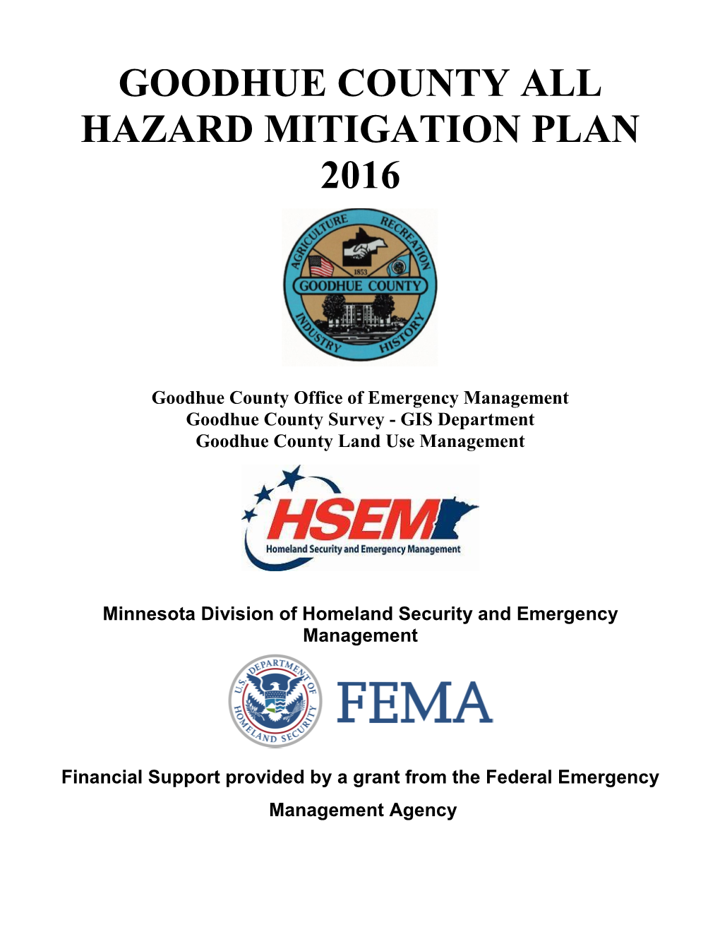 Goodhue County All Hazard Mitigation Plan 2016