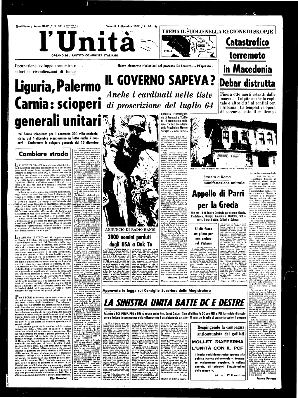 Il Governo Sapeva ?