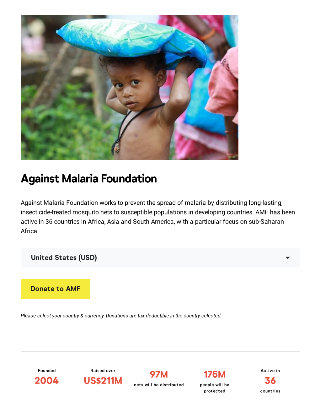 Against Malaria Foundation