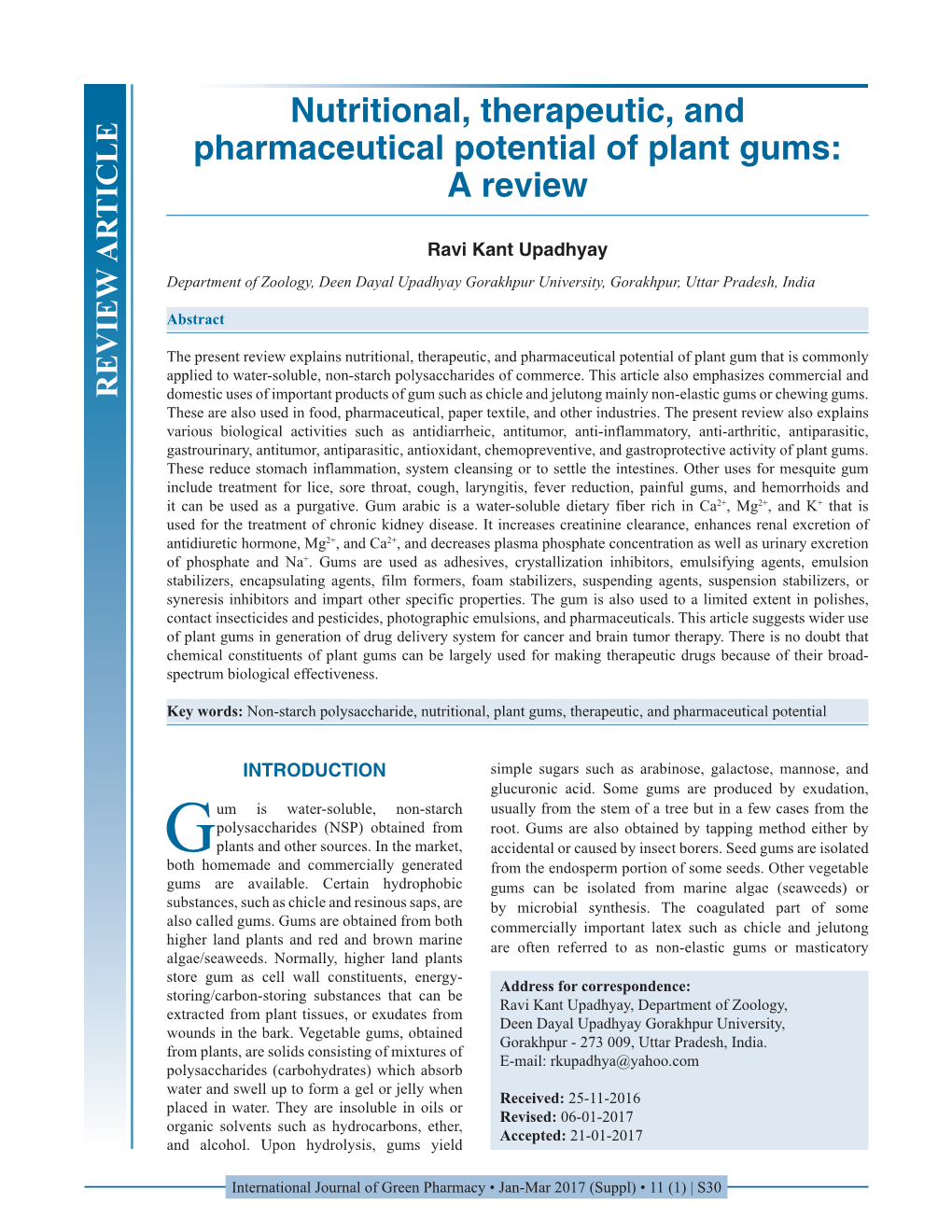 Nutritional, Therapeutic, and Pharmaceutical Potential of Plant Gums: a Review