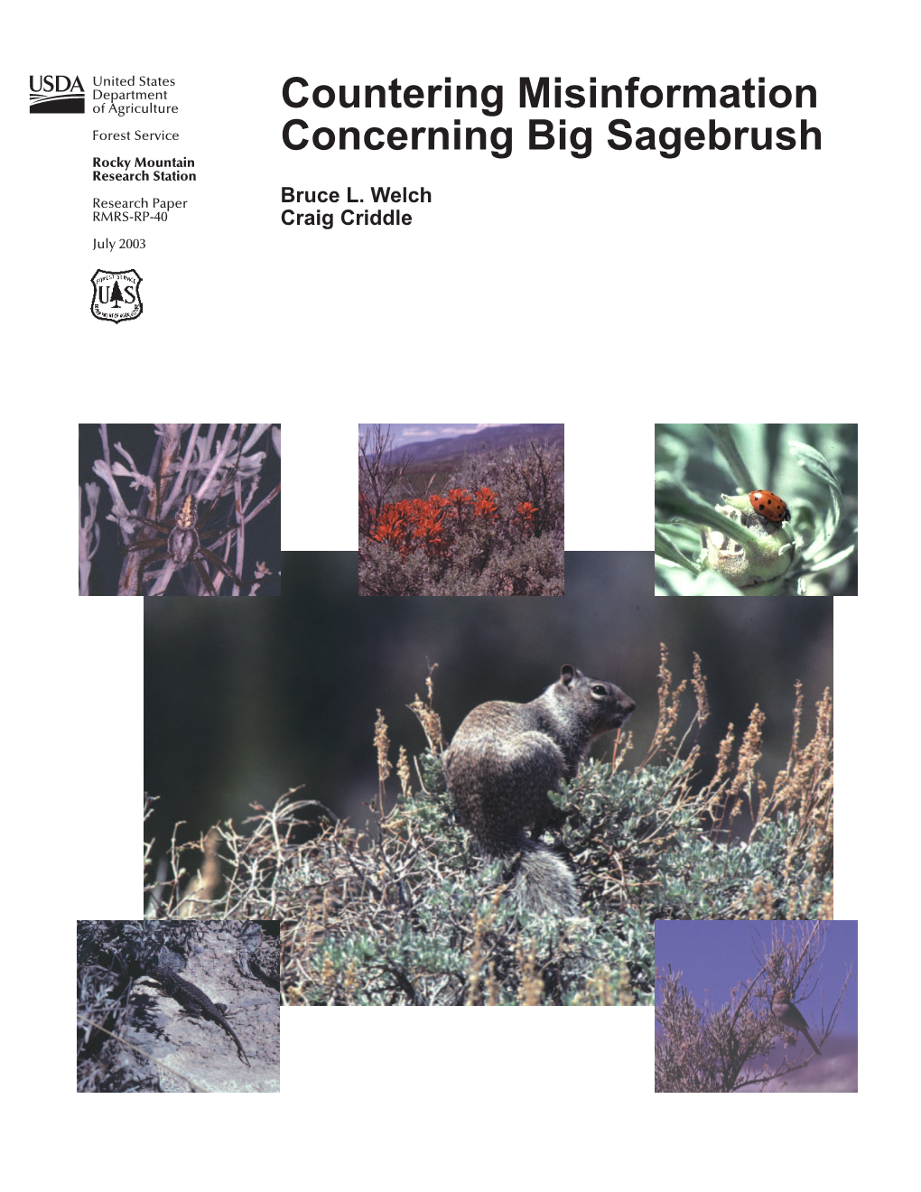 Countering Misinformation Concerning Big Sagebrush