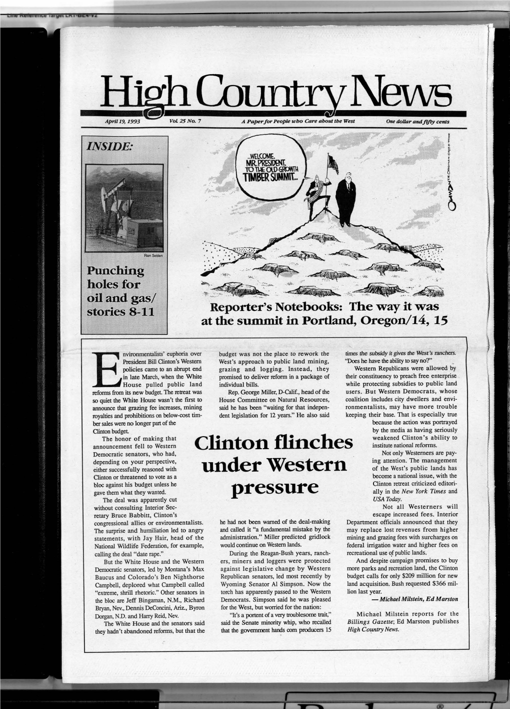 High Country News Vol. 25.7, Apr. 19, 1993