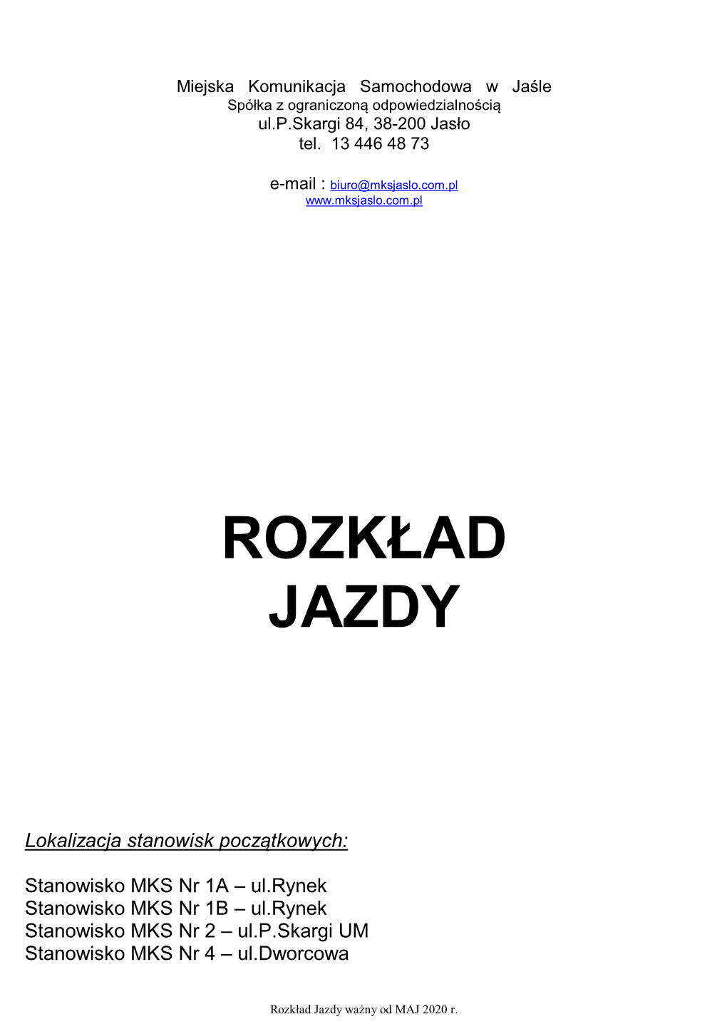 Rozkład Jazdy