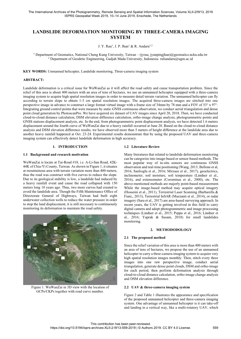 Landslide Deformation Monitoring by Three-Camera Imaging System