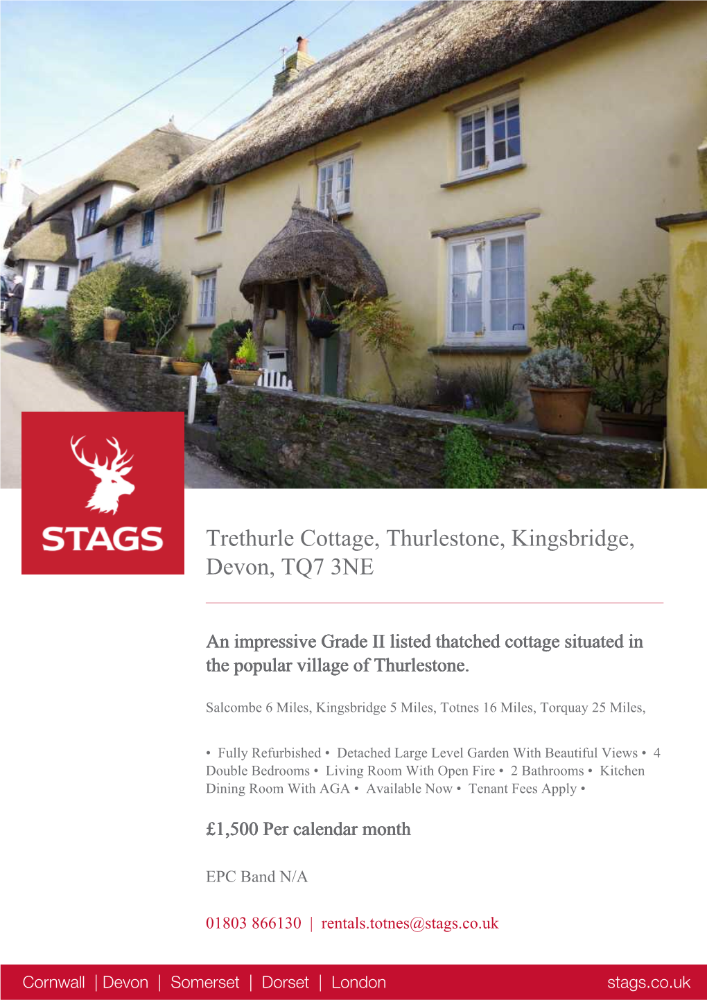 Trethurle Cottage, Thurlestone, Kingsbridge, Devon, TQ7 3NE