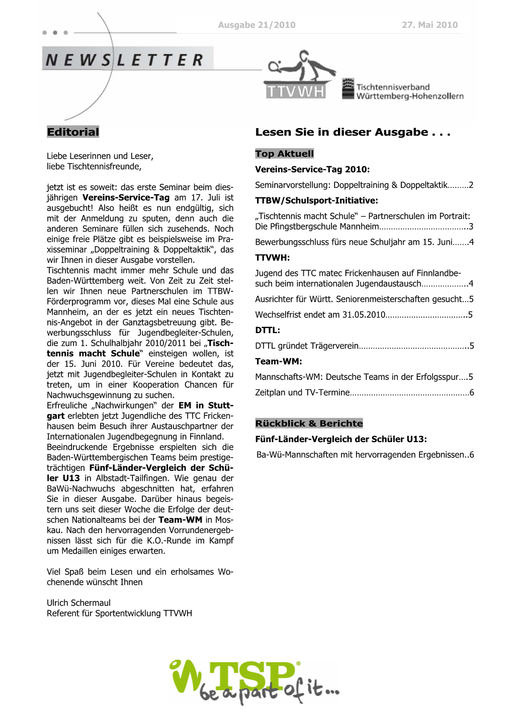 TTVWH-Newsletter Ausgabe 21/2010 27