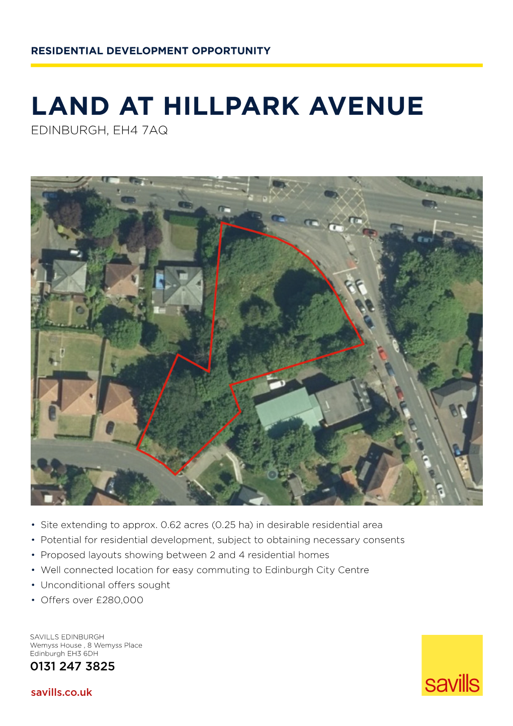 Land at Hillpark Avenue Edinburgh, Eh4 7Aq