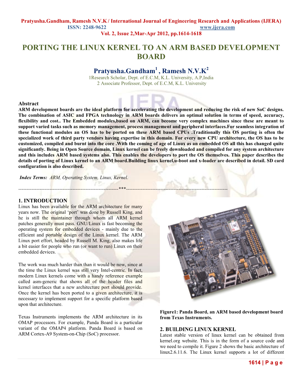 Porting the Linux Kernel to an Arm Based Development Board