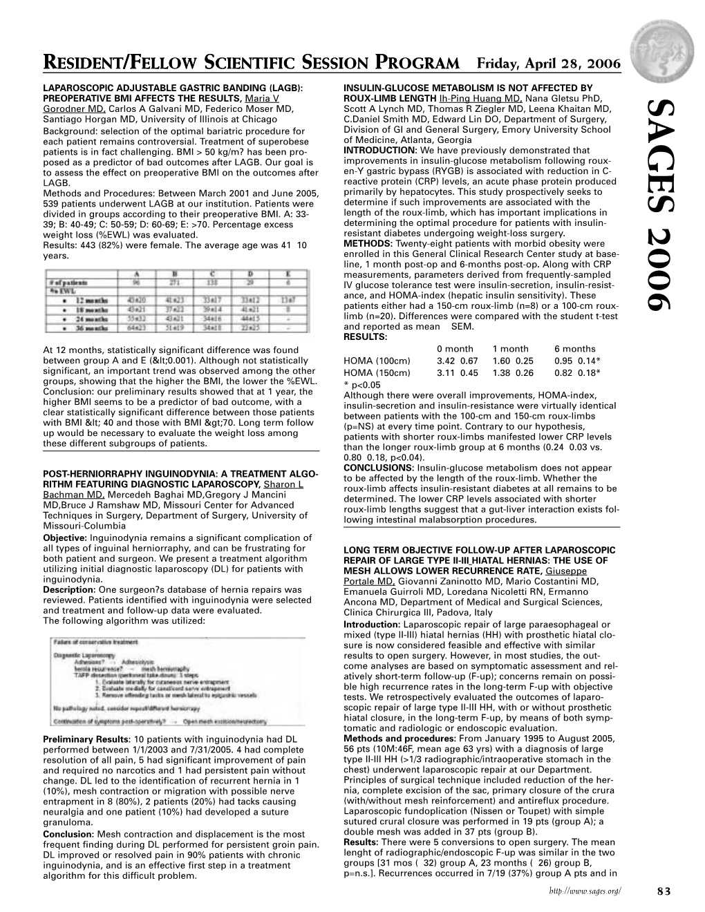 Sa G Es 2 0 0 6 Sages Video Abstracts