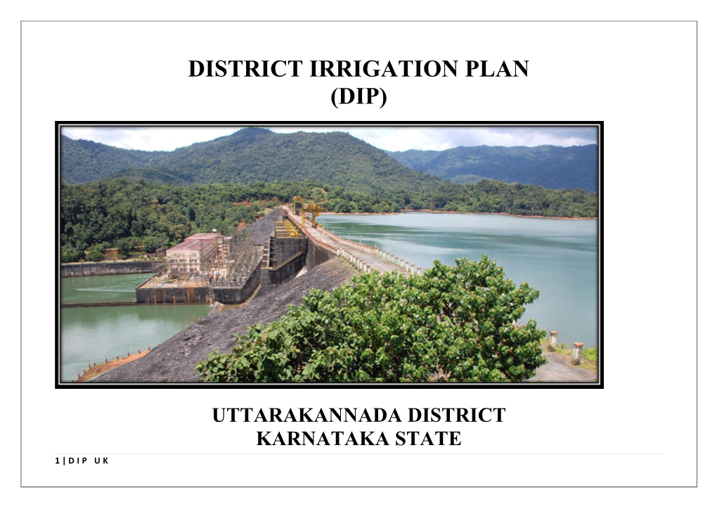 District Irrigation Plan (Dip)