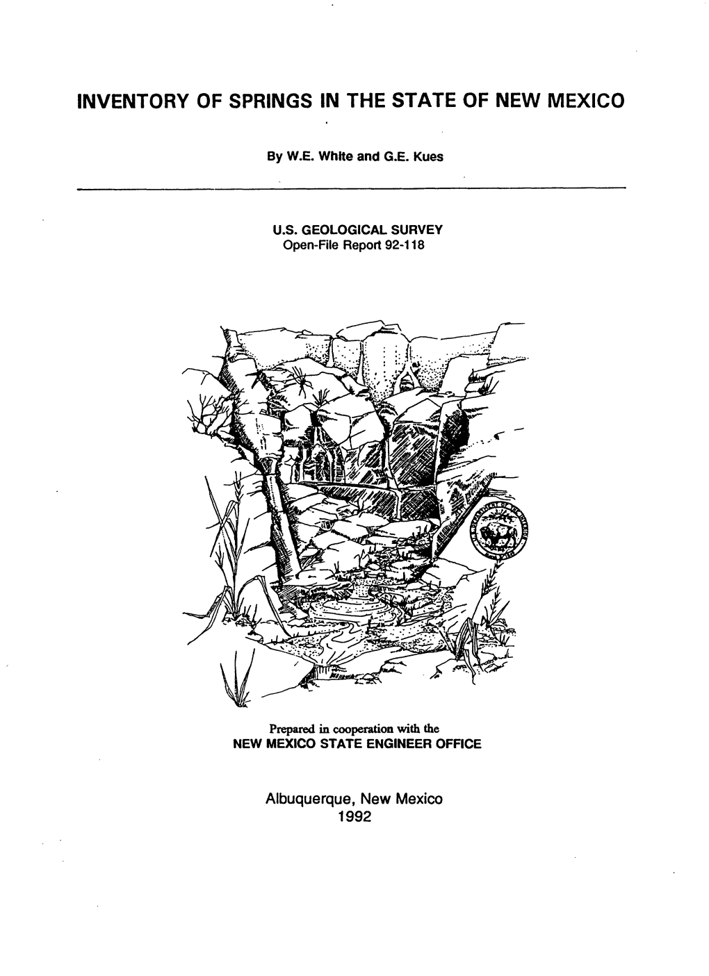 Inventory of Springs in the State of New Mexico