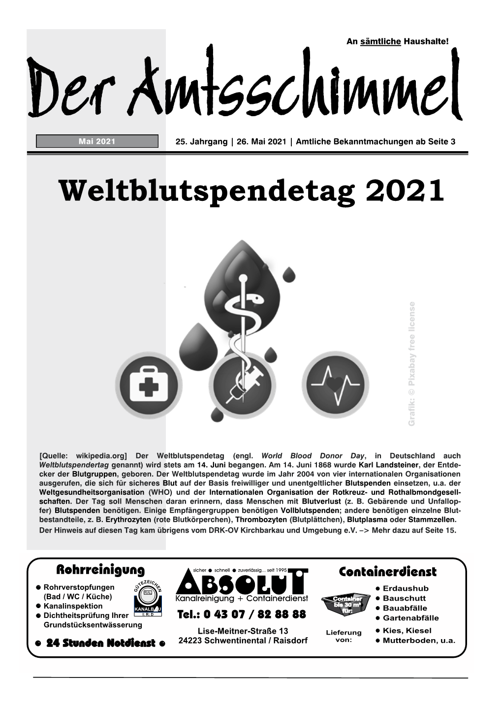 Weltblutspendetag 2021