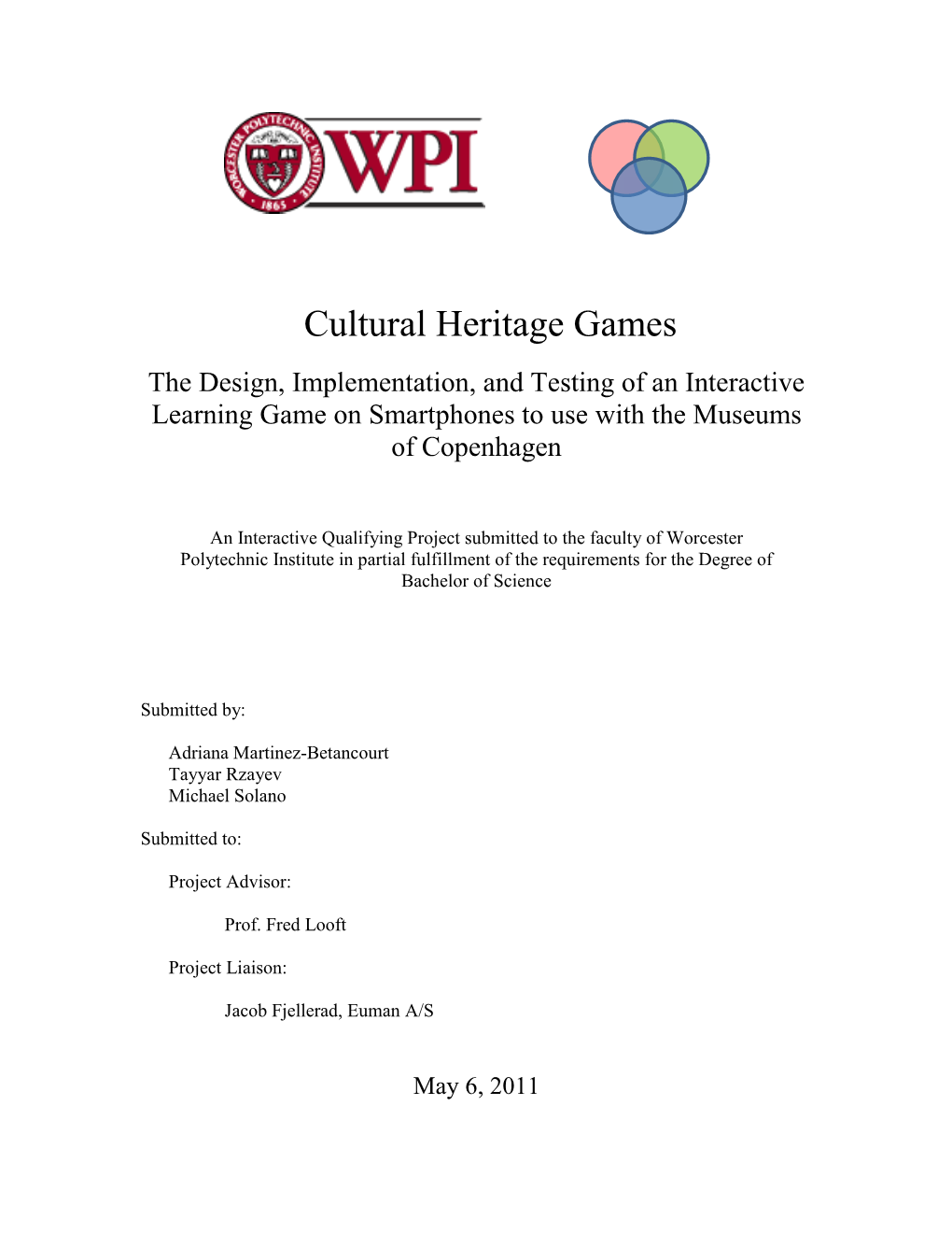 Cultural Heritage Games