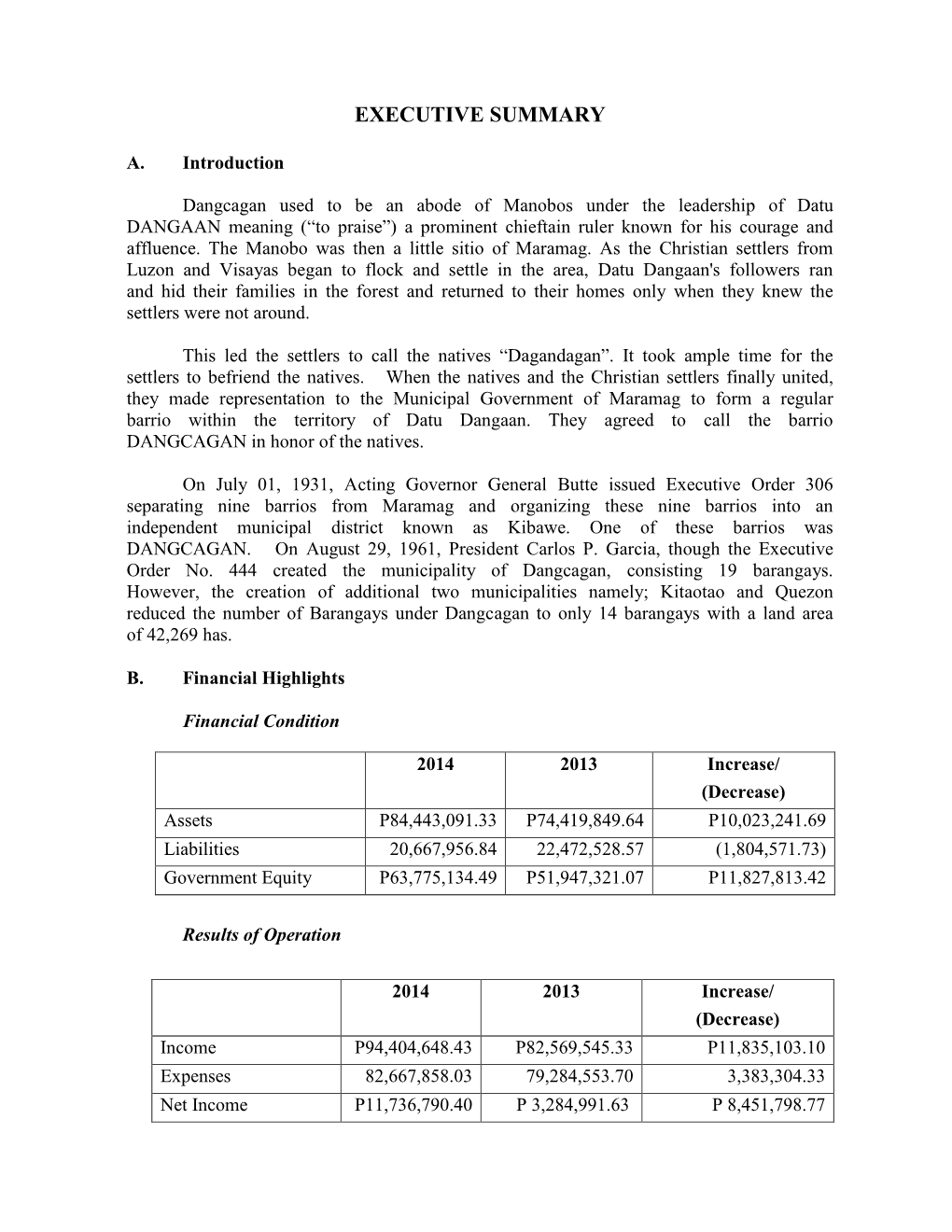 Annual Audit Report on the Municipality