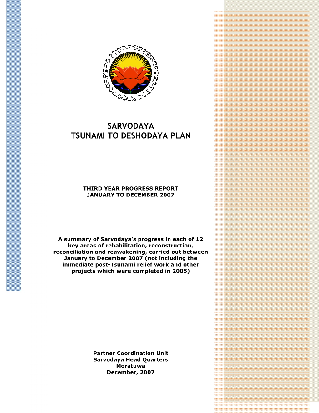 Sarvodaya Tsunami to Deshodaya Plan