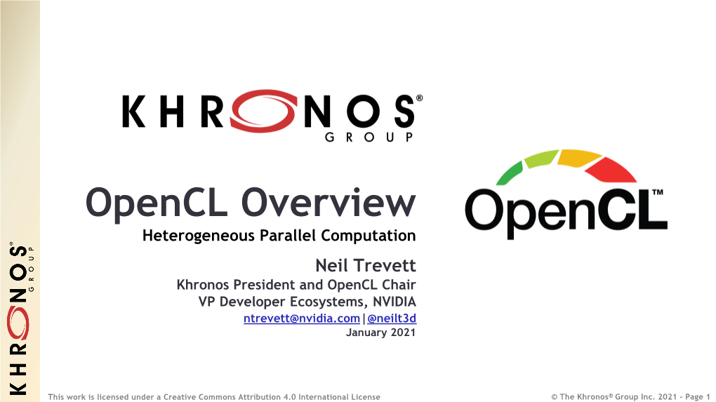 Opencl Overview Jan21