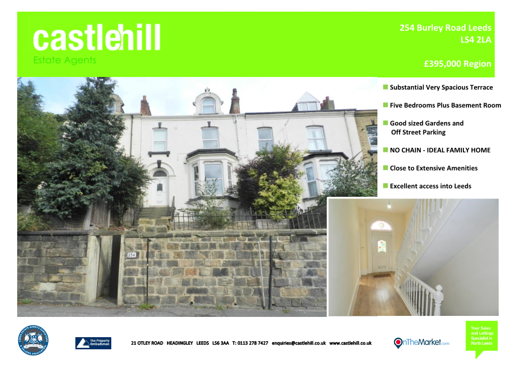 254 Burley Road Leeds LS4 2LA £395,000 Region