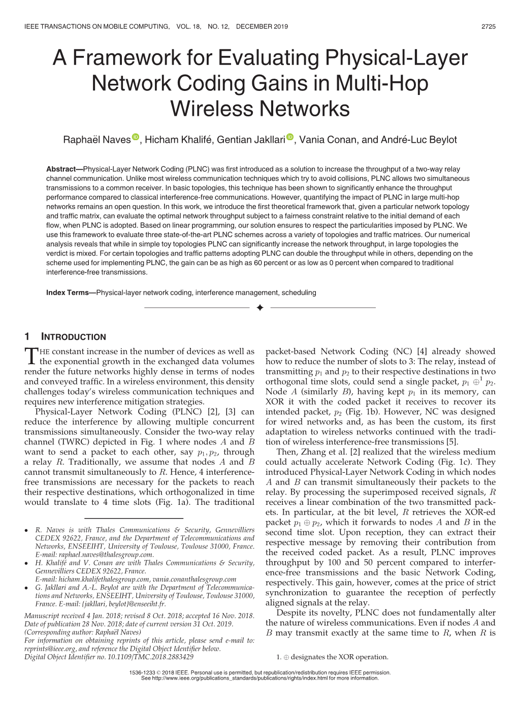 A Framework for Evaluating Physical-Layer Network Coding Gains in Multi-Hop Wireless Networks