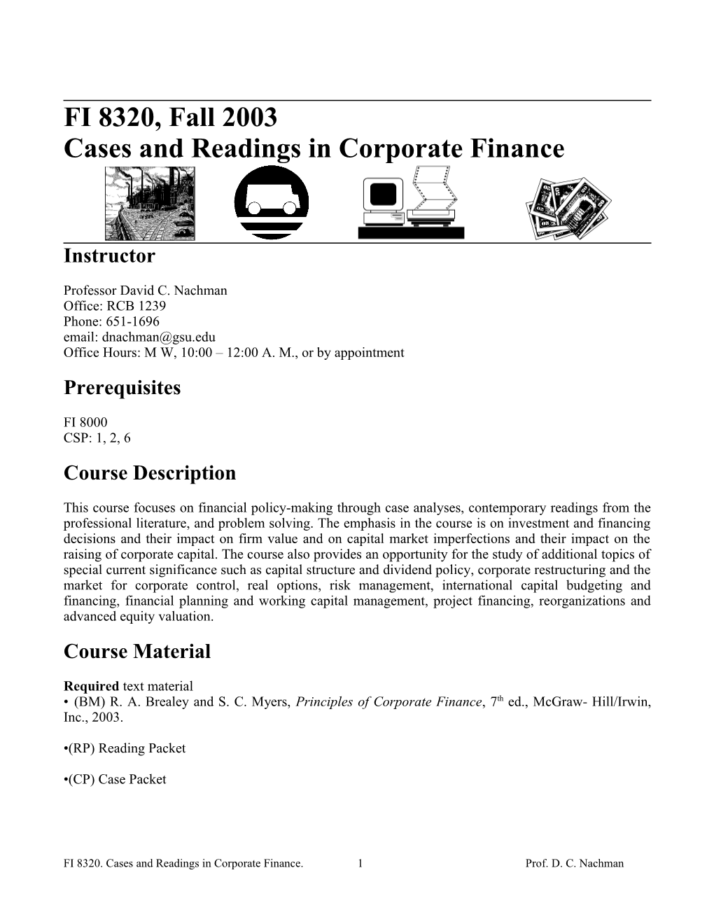 Cases and Readings in Corporate Finance