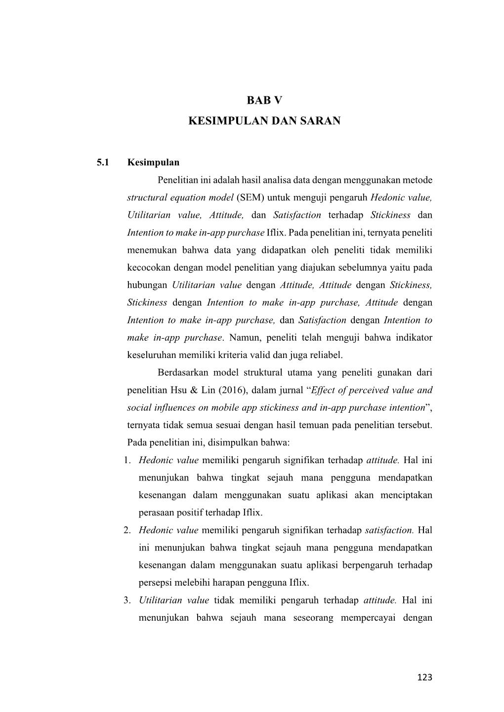 Bab V Kesimpulan Dan Saran