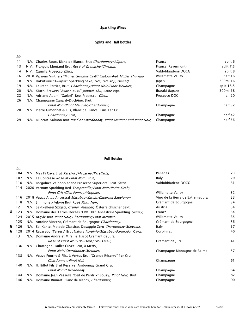 Sparkling Wines Splits and Half Bottles Bin 11 N.V. Charles Roux