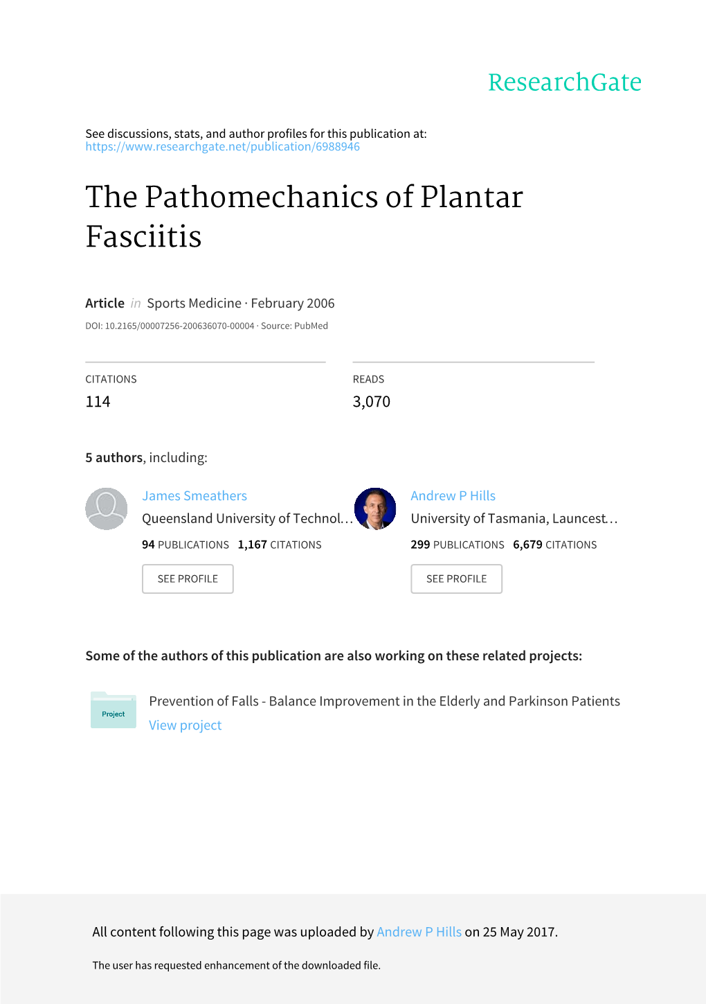 The Pathomechanics of Plantar Fasciitis