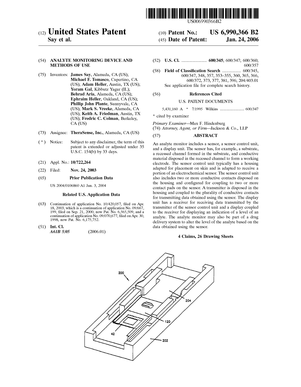 (12) United States Patent (10) Patent No.: US 6,990,366 B2 Say Et Al