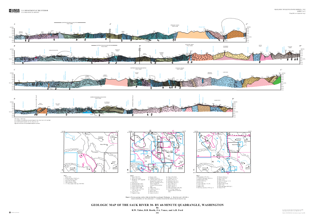 GEOLOGIC MAP of the SAUK RIVER 30- by 60-MINUTE QUADRANGLE, WASHINGTON by for Sale by U.S