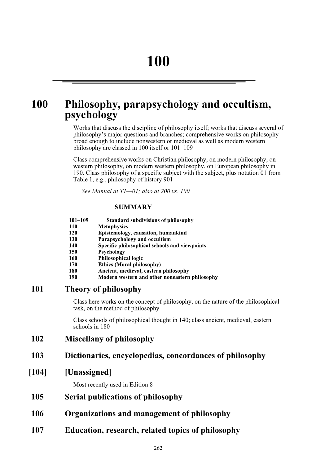 100 Philosophy, Parapsychology and Occultism, Psychology