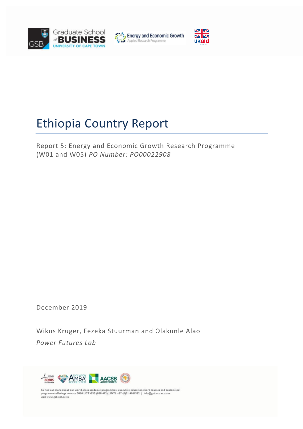 Ethiopia Country Report
