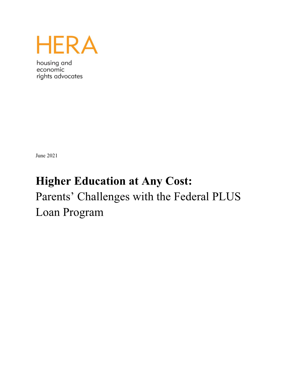 Parent Plus Loans Report