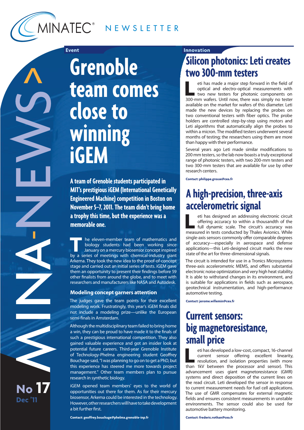 Grenoble Team Comes Close to Winning Igem