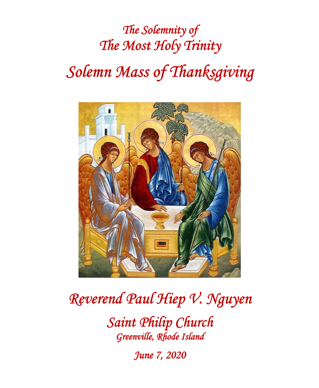 Solemn Mass of Thanksgiving