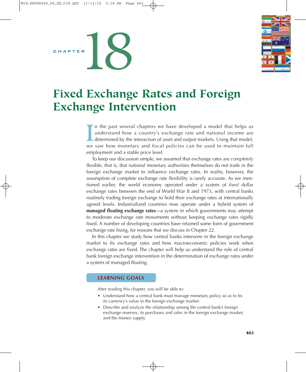 Fixed Exchange Rates and Foreign Exchange Intervention