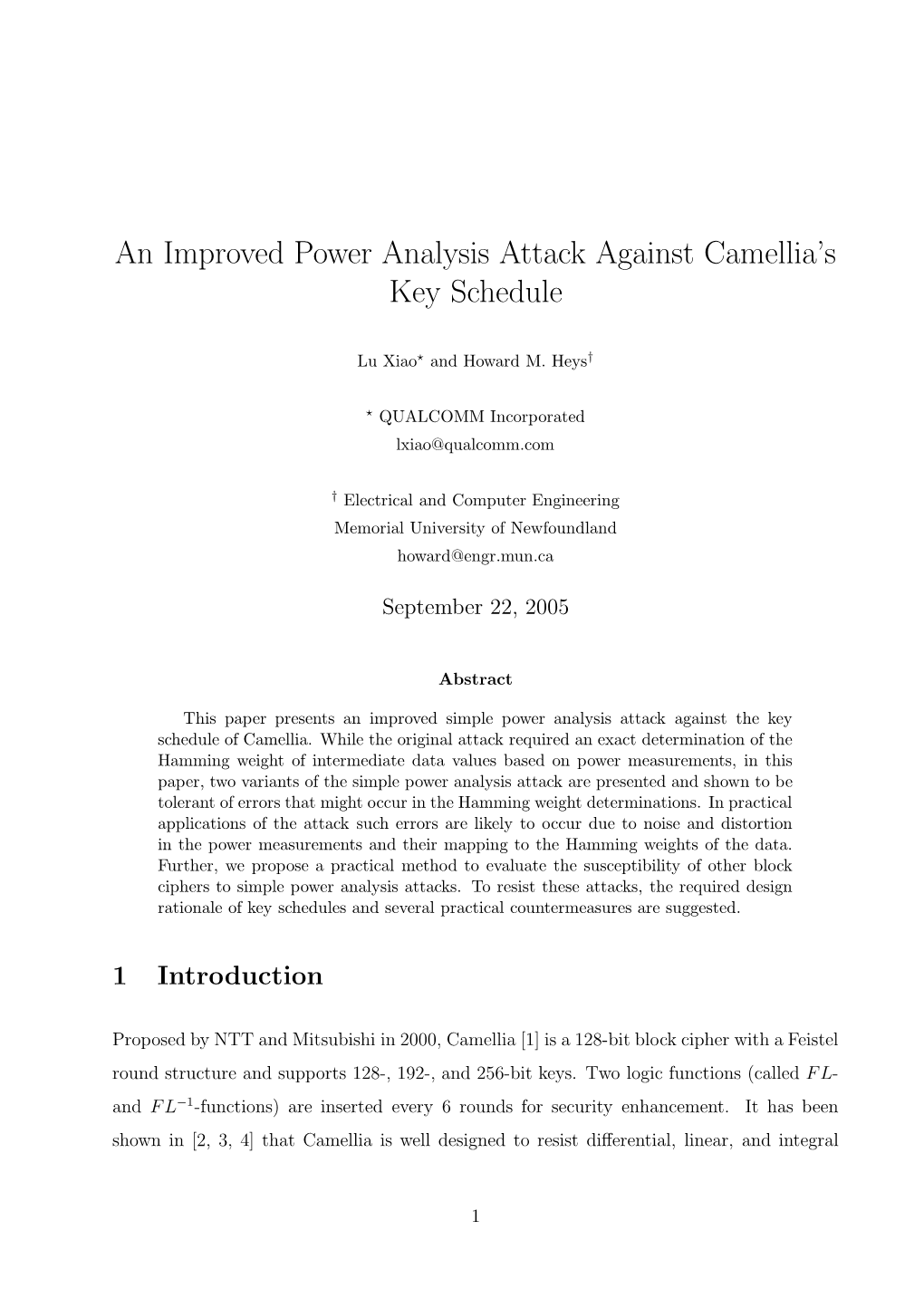 An Improved Power Analysis Attack Against Camellia's Key Schedule