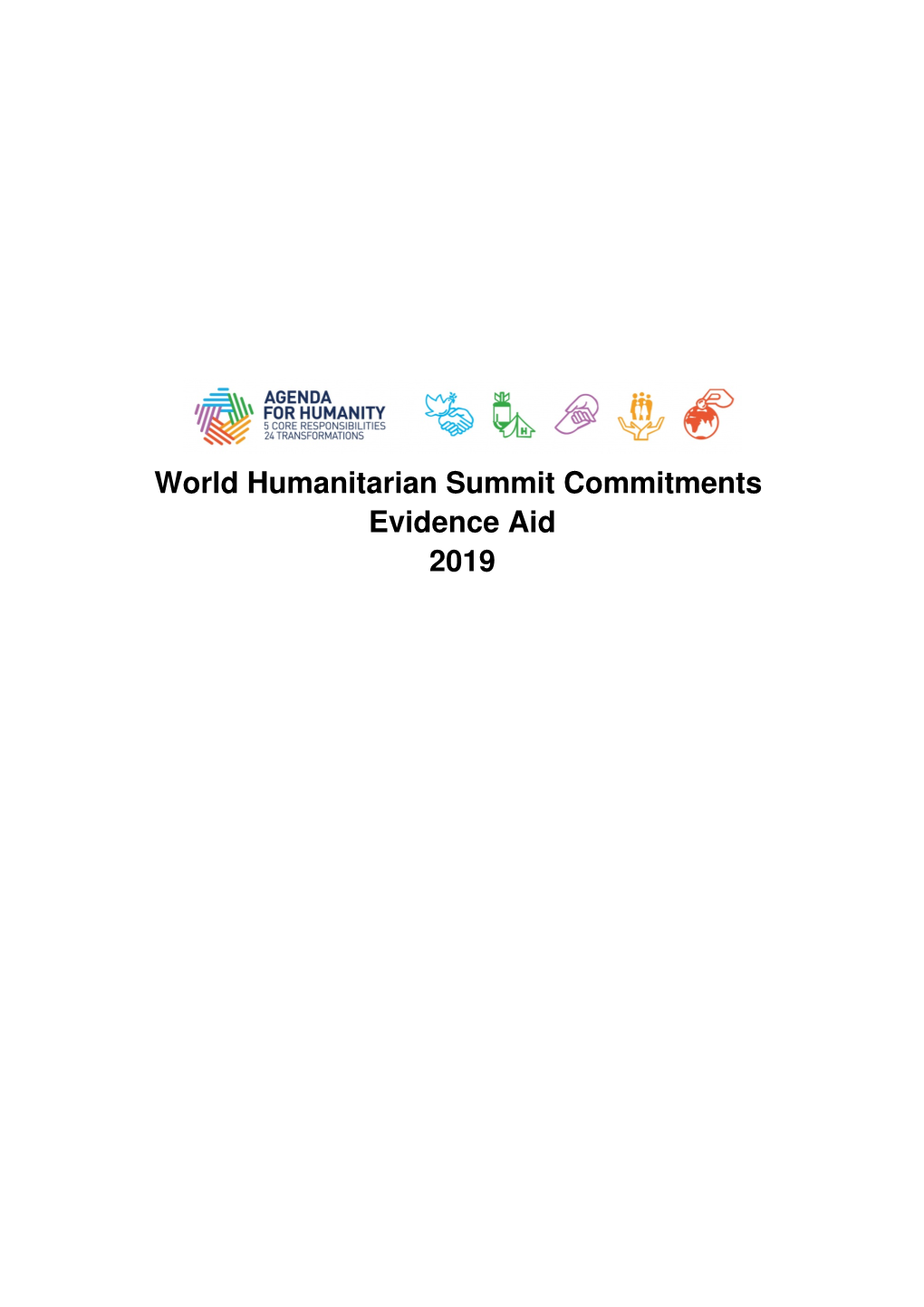 World Humanitarian Summit Commitments Evidence Aid 2019 Individual Commitments