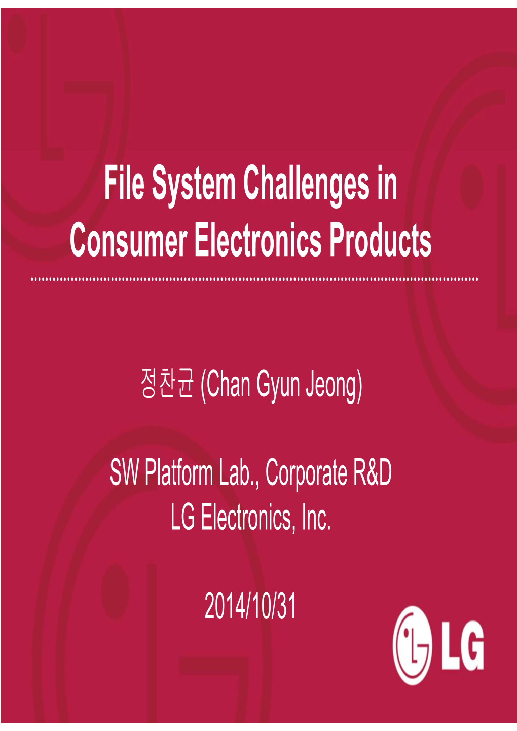 File System Challenges in Consumer Electronics Products