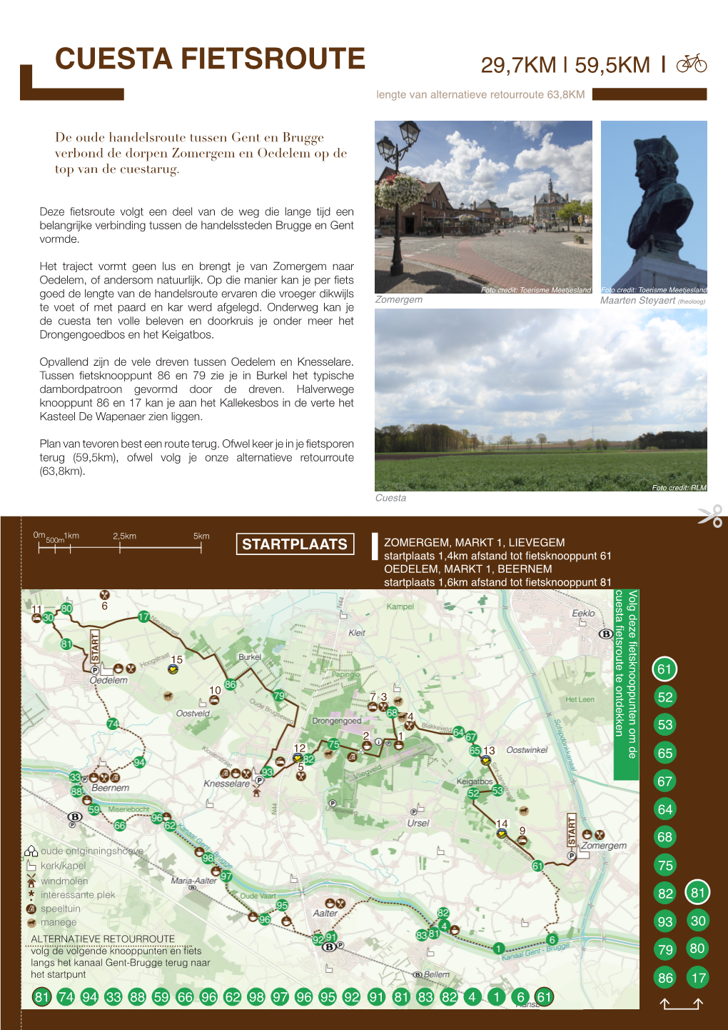 CUESTA FIETSROUTE 29,7KM | 59,5KM Lengte Van Alternatieve Retourroute 63,8KM