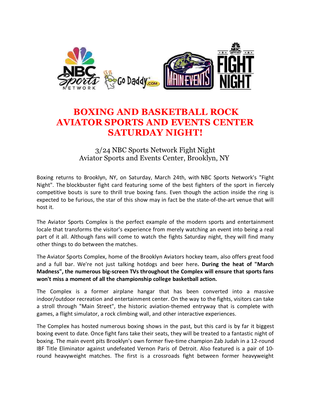 Boxing and Basketball Rock Aviator Sports and Events Center Saturday Night!