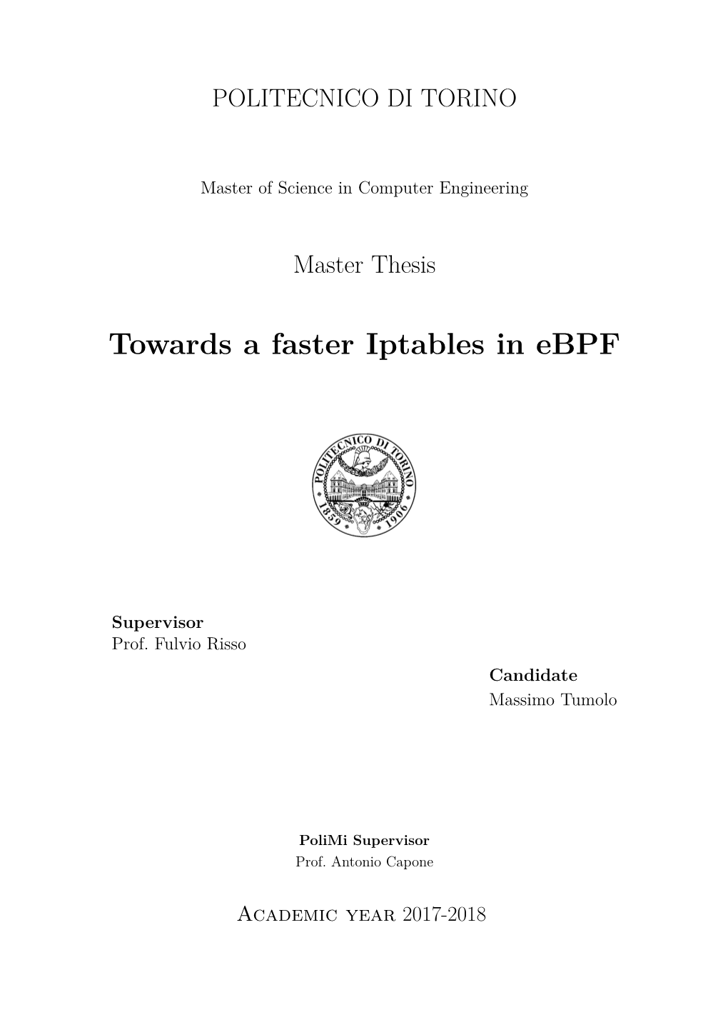 Towards a Faster Iptables in Ebpf