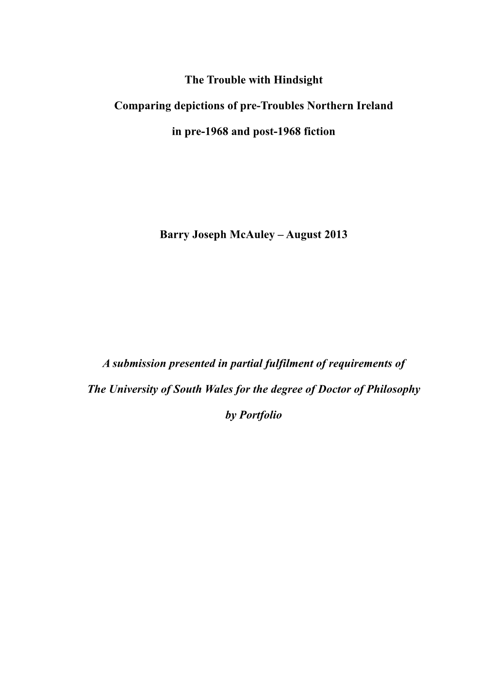 Phd Submission Barry Mcauley